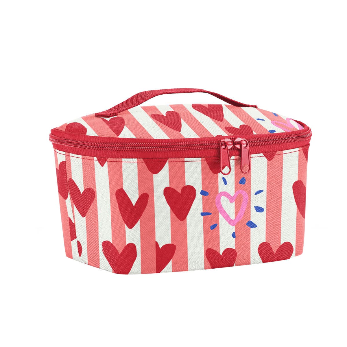 ランチバッグ reisenthel ライゼンタール COOLERBAG S POCKET 2.5L （ 保冷バッグ クーラーバッグ お弁当 ポーチ バッグ 保温 保冷 弁当 買い物 大きく開く 軽量 ソフト ファスナー おしゃれ ） 【HEARTSSTRIPES】