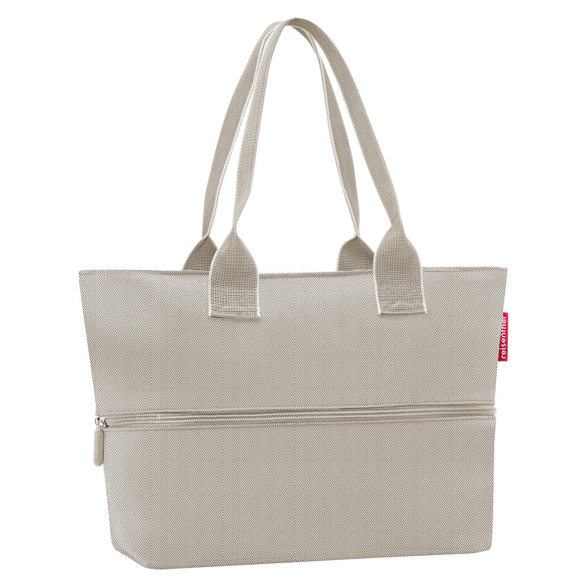 トートバッグ 拡張 reisenthel SHOPPER E1 HERRINGBONESAND （ ライゼンタール 拡張できる マイバッグ かばん レディース 大容量 カバン 鞄 バッグ 買い物バッグ マチ付き ショルダーバッグ おしゃれ お出かけ ）