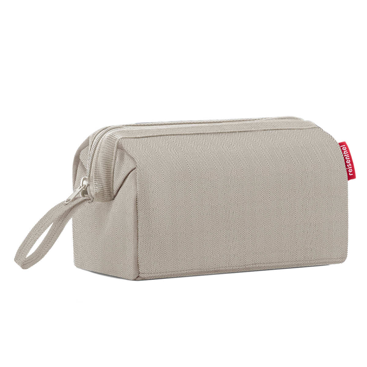 ポーチ ライゼンタール TRAVELCOSMETIC HERRINGBONESAND （ トラベルポーチ 化粧ポーチ コスメポーチ 大容量 収納 旅行 持ち運び トラベル 小物入れ 化粧品 仕切り 持ち手付き メイク道具 洗面道具 バッグインバッグ おしゃれ 自立 ）