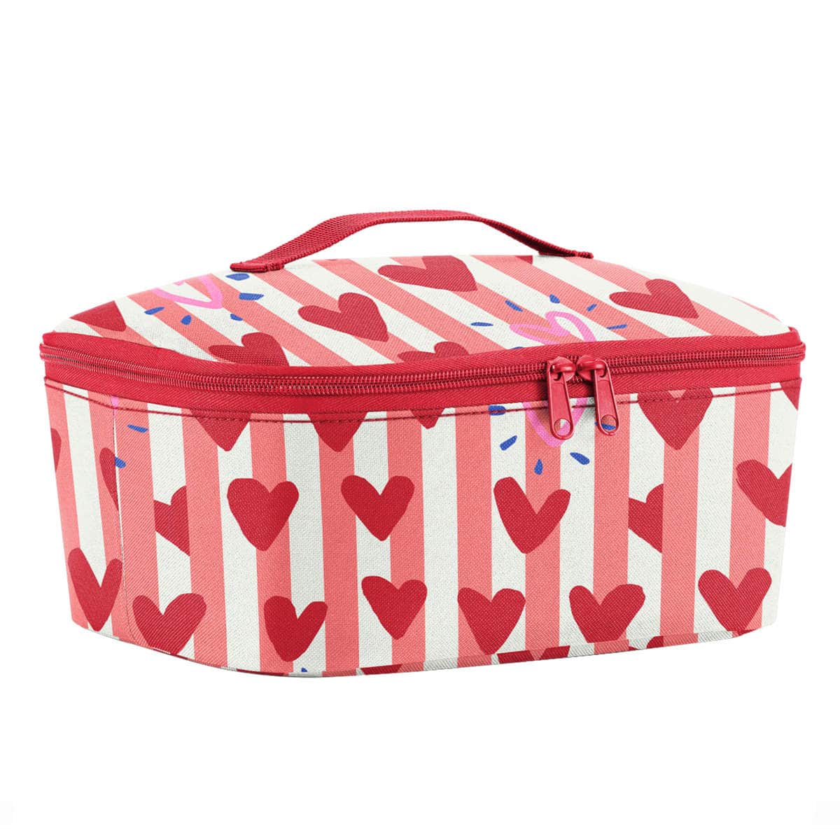クーラーバッグ reisenthel ライゼンタール COOLERBAG M POCKET （ 保冷バッグ ランチバッグ お弁当 ポーチ バッグ 保冷 保温 軽い マチ広 弁当 買い物 大きく開く ファスナー アウトドア レジャー おしゃれ ） 【HEARTSSTRIPES】