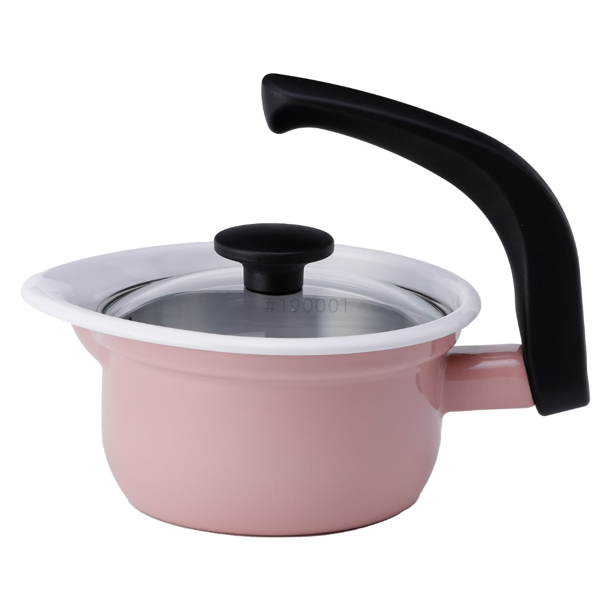 マルチポット 1.4L え～なポット ホーロー製 富士ホーロー （ Honey Ware ハニーウェア IH対応 ガス火対応 ホーロー鍋 片手鍋 ガラス蓋付き 琺瑯鍋 ほうろう鍋 万能鍋 上向き取っ手 注ぎ口付き ガラス蓋 蓋付き ） 【アッシュピンク】