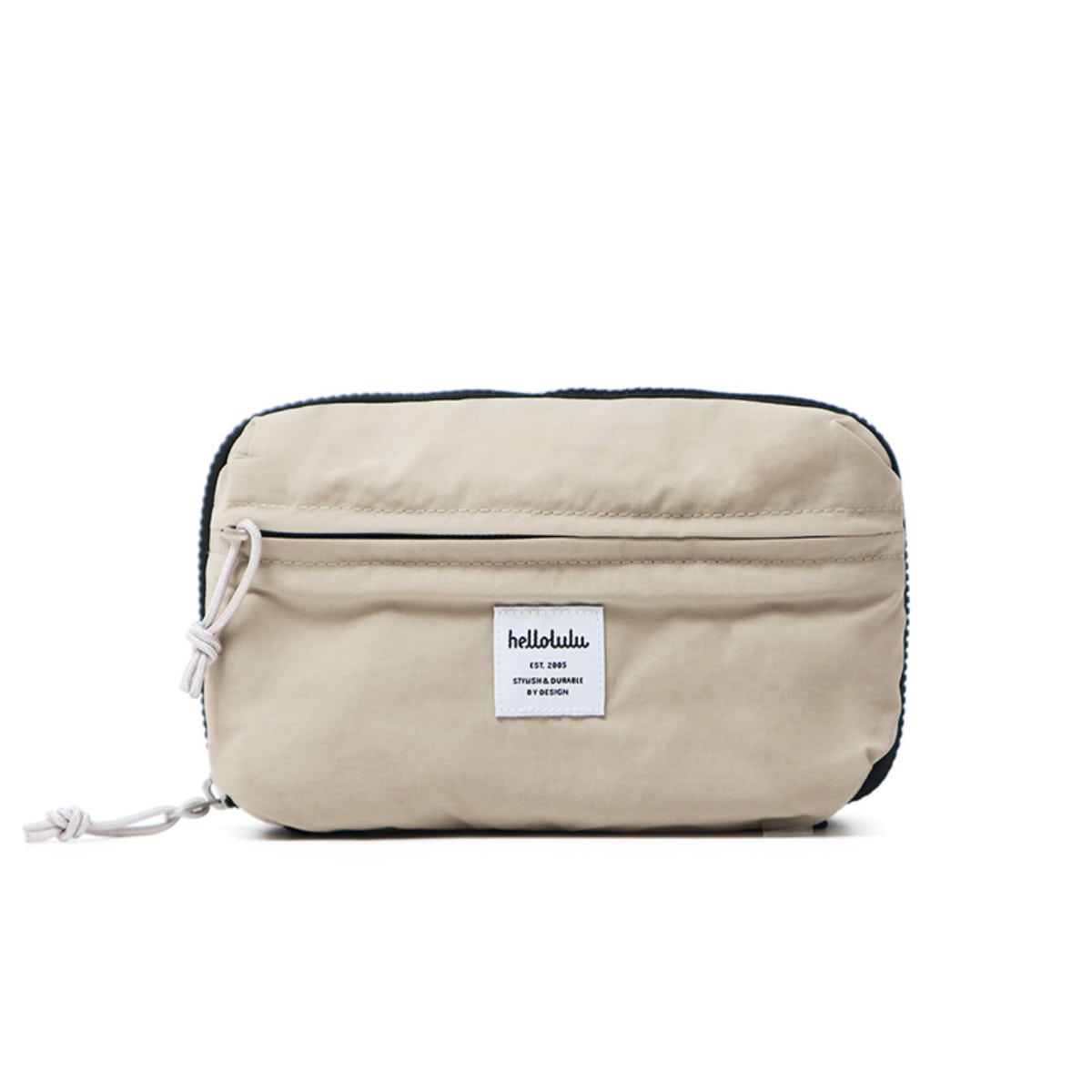 ポーチ Hellolulu DOLCE （ 小物入れ クラッチバッグ 化粧ポーチ トラベルポーチ 軽い 鞄 ハロルル メイク道具 日用品 多機能 2way ファスナー 仕切り 内ポケット 撥水 おしゃれ スタイリッシュ ） 【AshGray】