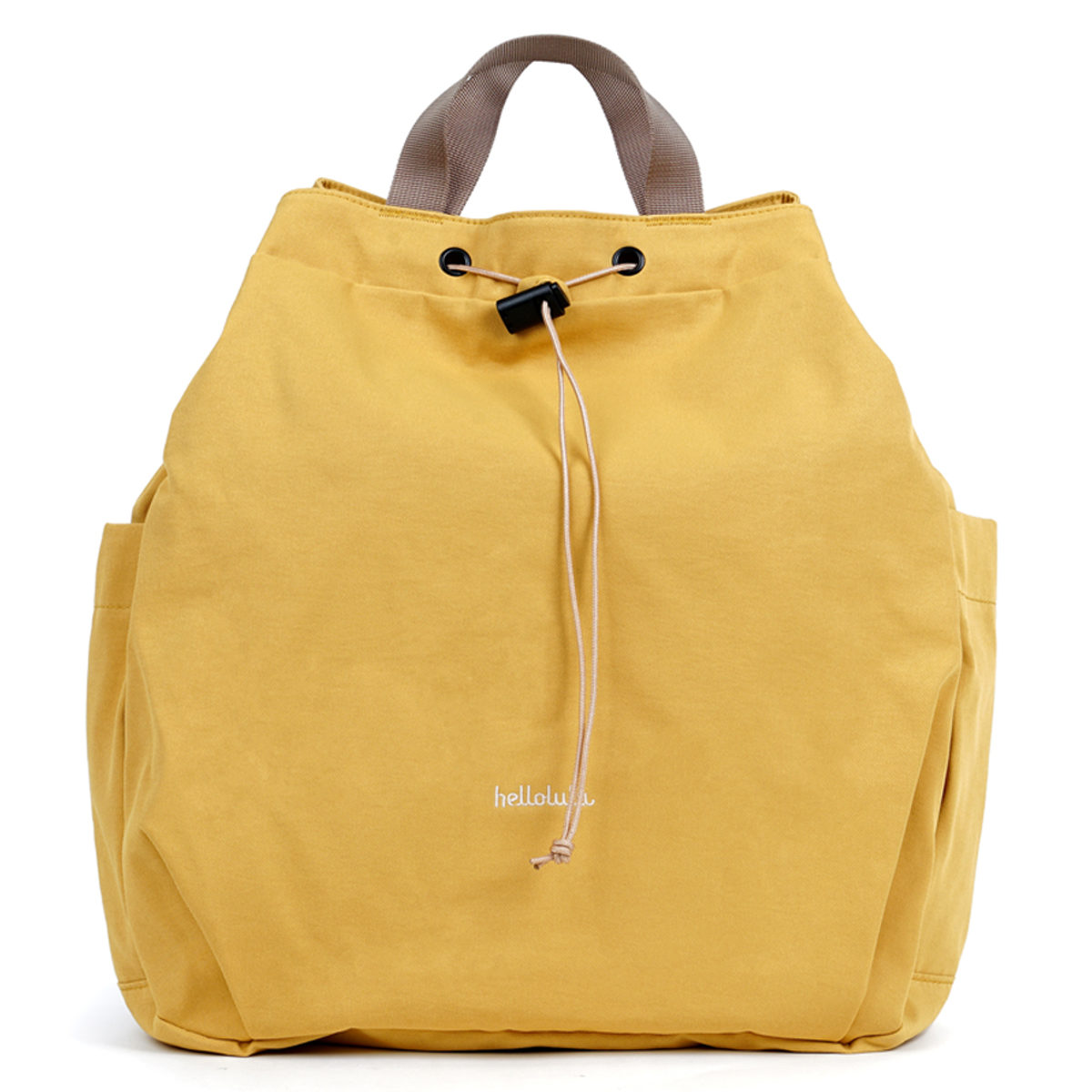 リュック Hellolulu ELIO ECOエディション （ リュックサック バッグ デイパック バックパック トートバッグ かばん 鞄 レディース ハロルル 巾着 軽い 撥水 2way 通学 通勤 ママバッグ マザーズバッグ おしゃれ ） 【DaisyYellow】