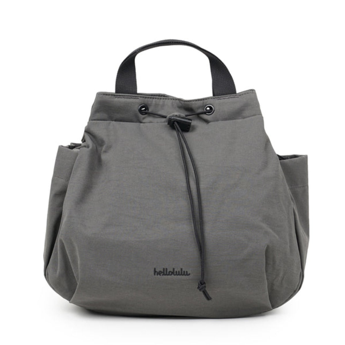 リュック Hellolulu EMMA （ ハロルル リュックサック バッグ デイパック バックパック トートバッグ かばん 鞄 レディース 巾着 軽い 撥水 2way 通学 通勤 小型 ママバッグ マザーズバッグ おしゃれ ） 【GlacierGray】