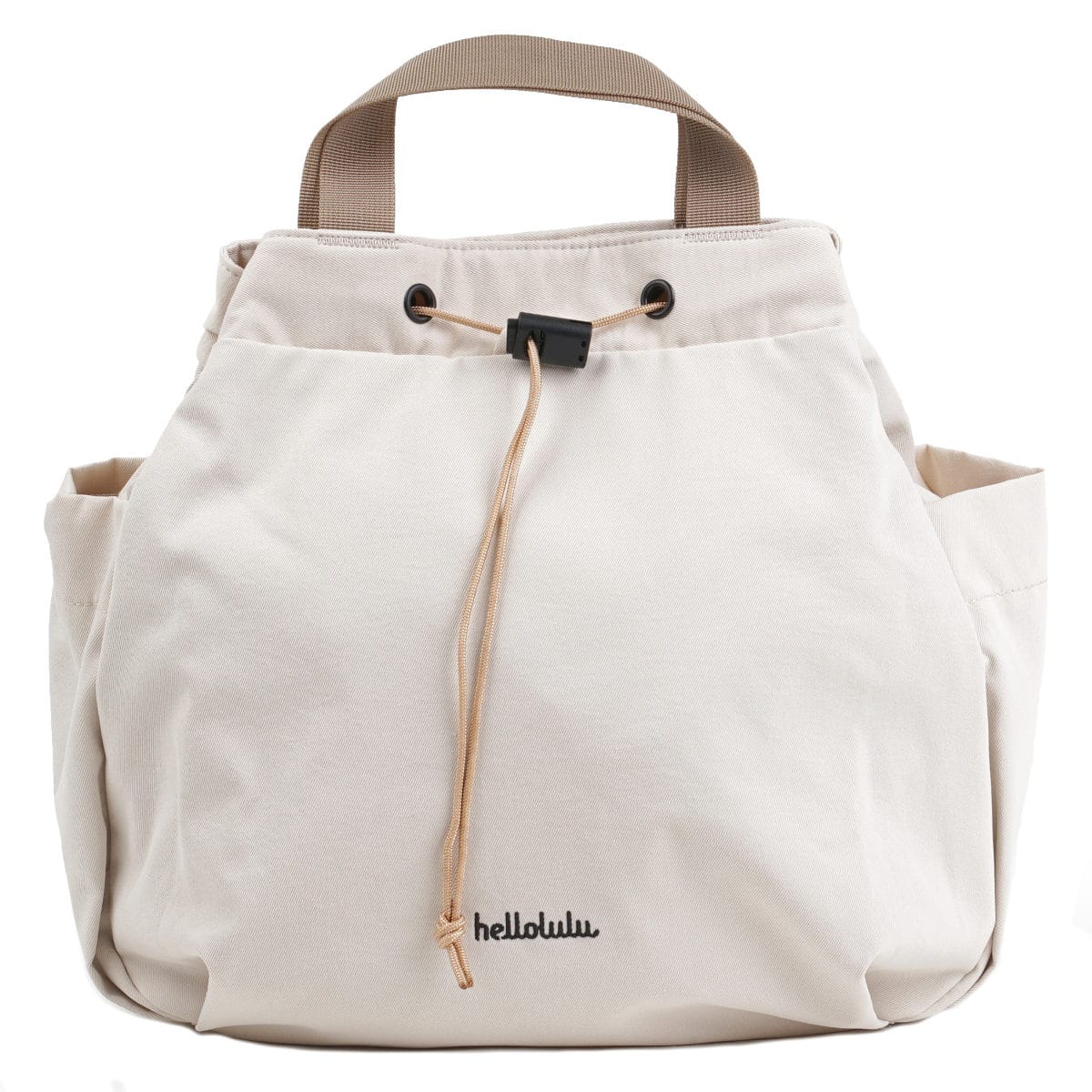 リュック Hellolulu EMMA （ ハロルル リュックサック バッグ デイパック バックパック トートバッグ かばん 鞄 レディース 巾着 軽い 撥水 2way 通学 通勤 小型 ママバッグ マザーズバッグ おしゃれ ） 【Linen】