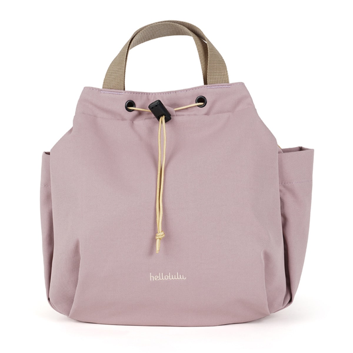 リュック Hellolulu EMMA （ ハロルル リュックサック バッグ デイパック バックパック トートバッグ かばん 鞄 レディース 巾着 軽い 撥水 2way 通学 通勤 小型 ママバッグ マザーズバッグ おしゃれ ） 【MistyLilac】