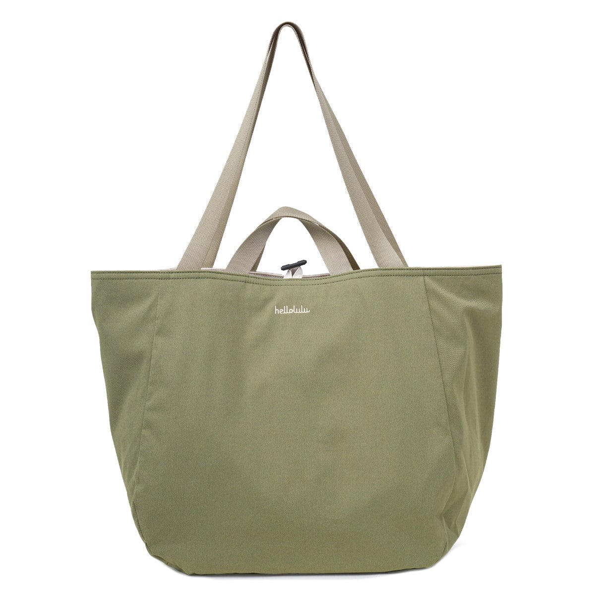 トートバッグ Hellolulu JAKE ECOエディション ダブルサイド 2ウェイ トート （ かばん バッグ ショルダーバッグ マザーズバッグ リバーシブル ハロルル レディース メンズ 軽い 撥水 通学 通勤 サイドポケット おしゃれ ） 【BrightOlive/Linen】