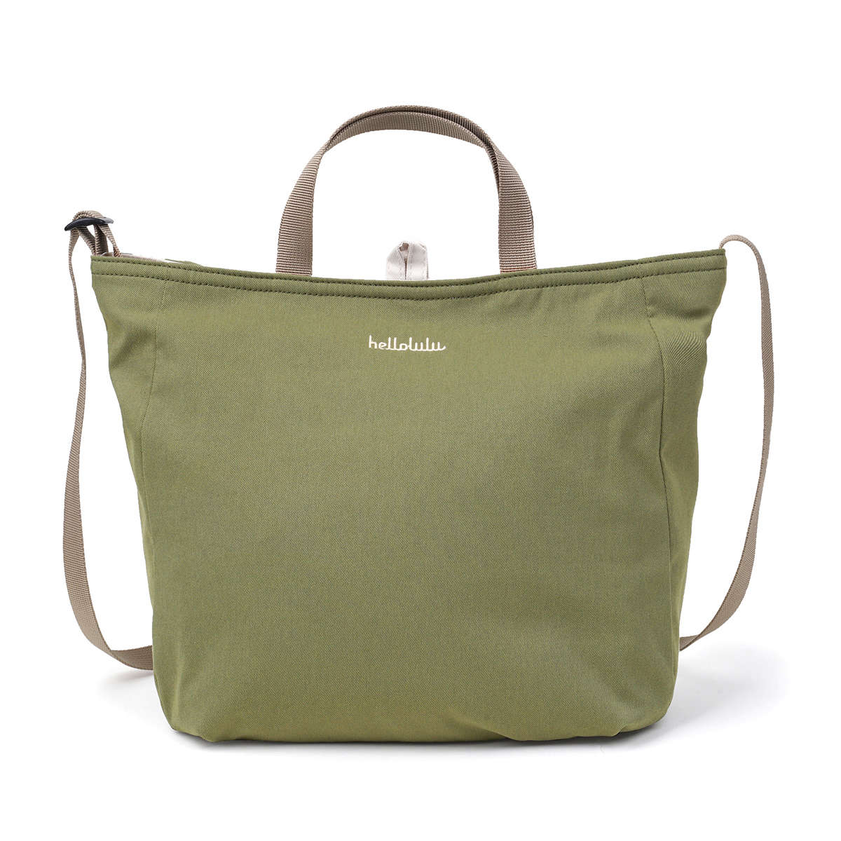 ショルダーバッグ Hellolulu JOLIE ECOエディション ダブルサイド 2ウェイ （ かばん バッグ マザーズバッグ トートバッグ リバーシブル ハロルル レディース メンズ 軽い 撥水 通学 通勤 サイドポケット 肩掛け おしゃれ ） 【BrightOlive/Linen】
