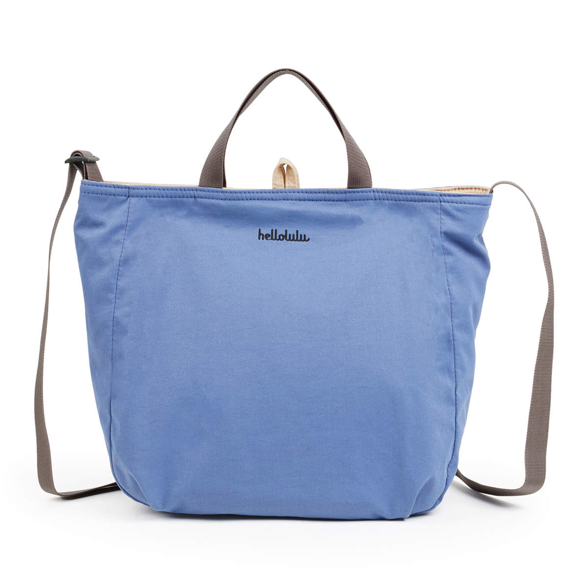 ショルダーバッグ Hellolulu JOLIE ECOエディション ダブルサイド 2ウェイ （ かばん バッグ マザーズバッグ トートバッグ リバーシブル ハロルル レディース メンズ 軽い 撥水 通学 通勤 サイドポケット 肩掛け おしゃれ ） 【ClassicBluexClayKhaki】