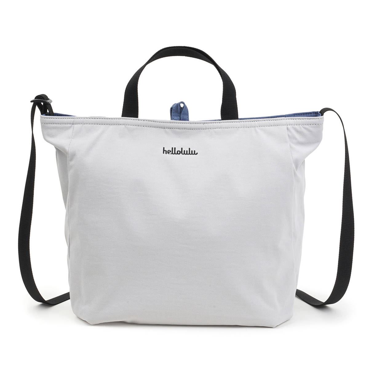 ショルダーバッグ Hellolulu JOLIE ECOエディション ダブルサイド 2ウェイ （ かばん バッグ マザーズバッグ トートバッグ リバーシブル ハロルル レディース メンズ 軽い 撥水 通学 通勤 サイドポケット 肩掛け おしゃれ ） 【CloudyGray/ClassicBlue】