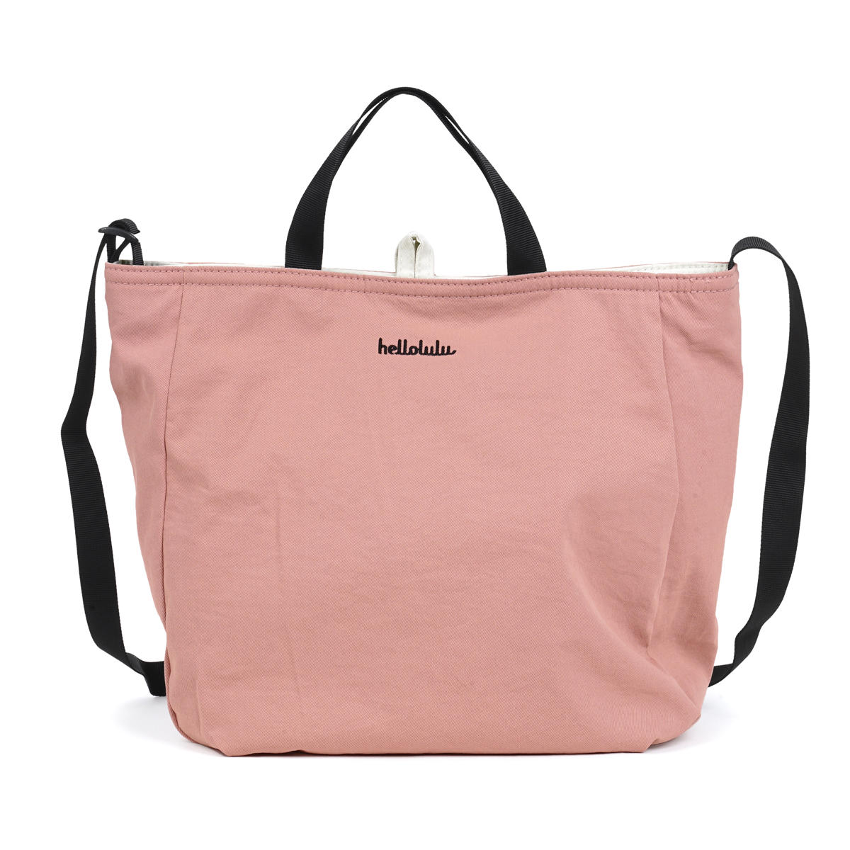 ショルダーバッグ Hellolulu JOLIE ECOエディション ダブルサイド 2ウェイ （ かばん バッグ マザーズバッグ トートバッグ リバーシブル ハロルル レディース メンズ 軽い 撥水 通学 通勤 サイドポケット 肩掛け おしゃれ ） 【CloudPinkxLinen】