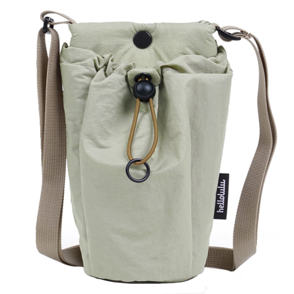 水筒カバー Hellolulu REIKI ボトル ユーティリティバッグ （ ハロルル ボトルカバー ペットボトルカバー ボトルホルダー ケース 肩掛け かばん レディース メンズ 軽い 撥水 750ml 水筒 保冷 保温 持ち運び ） 【CreamyGreen】