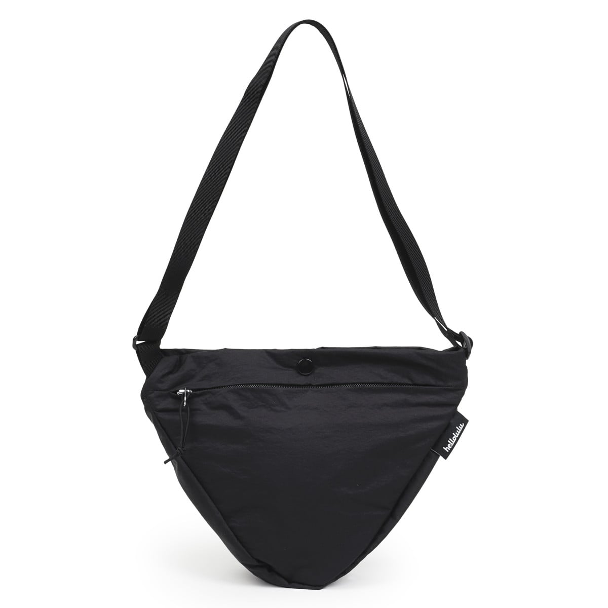 ショルダーバッグ Hellolulu ROOS トライ スリング （ バッグ レディース メンズ ショルダー かばん 鞄 クロスボディ 軽い ハロルル 斜め掛け ポシェット 三角形 ボトル収納 軽量 撥水 ボタン ポケット おしゃれ ） 【BlackOnyx】