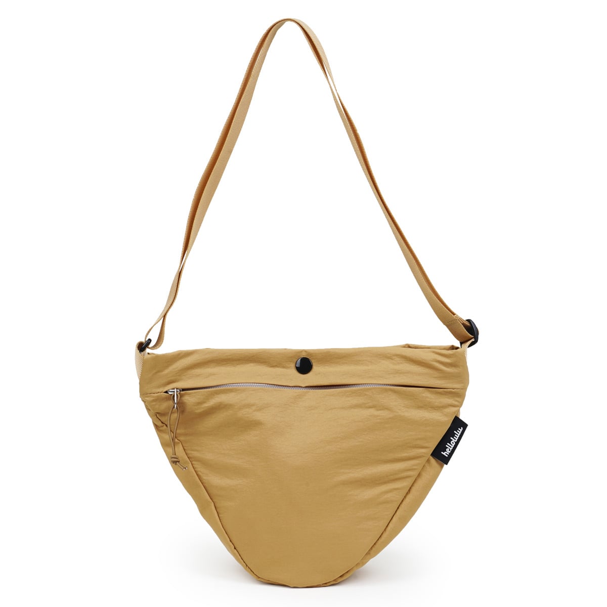 ショルダーバッグ Hellolulu ROOS トライ スリング （ バッグ レディース メンズ ショルダー かばん 鞄 クロスボディ 軽い ハロルル 斜め掛け ポシェット 三角形 ボトル収納 軽量 撥水 ボタン ポケット おしゃれ ） 【LightWalnut】