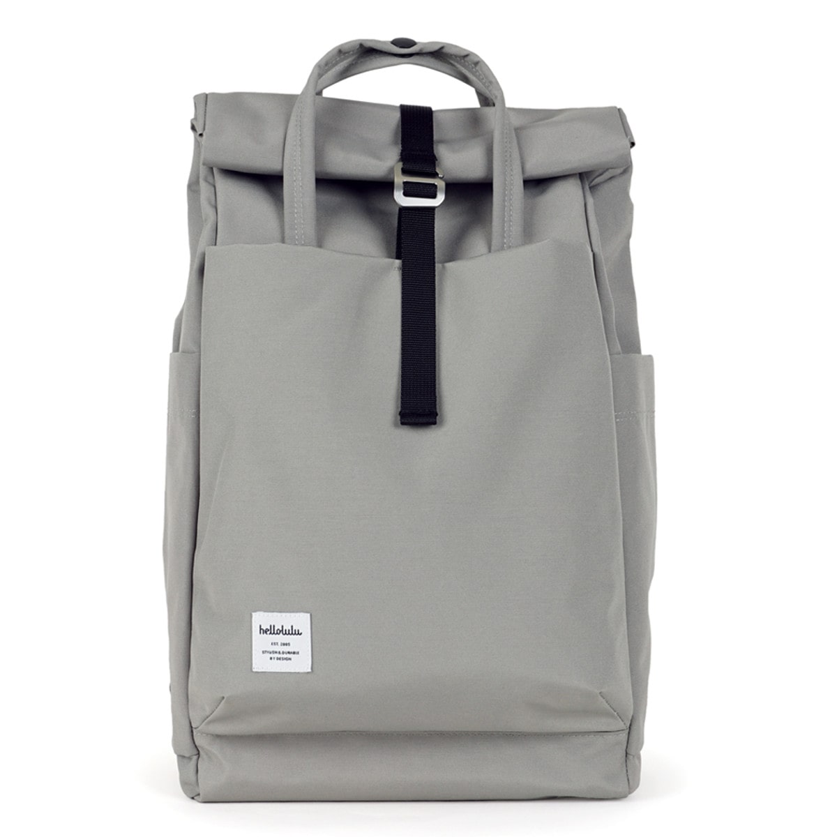 リュック hellolulu ケーシー KACY （ ハロルル リュックサック バックパック ビジネスリュック バッグ かばん 鞄 レディース メンズ 軽い 撥水 通学 通勤 PC収納 ロールトップ サイド 背面 ポケット 手提げ おしゃれ ） 【SoftGray】
