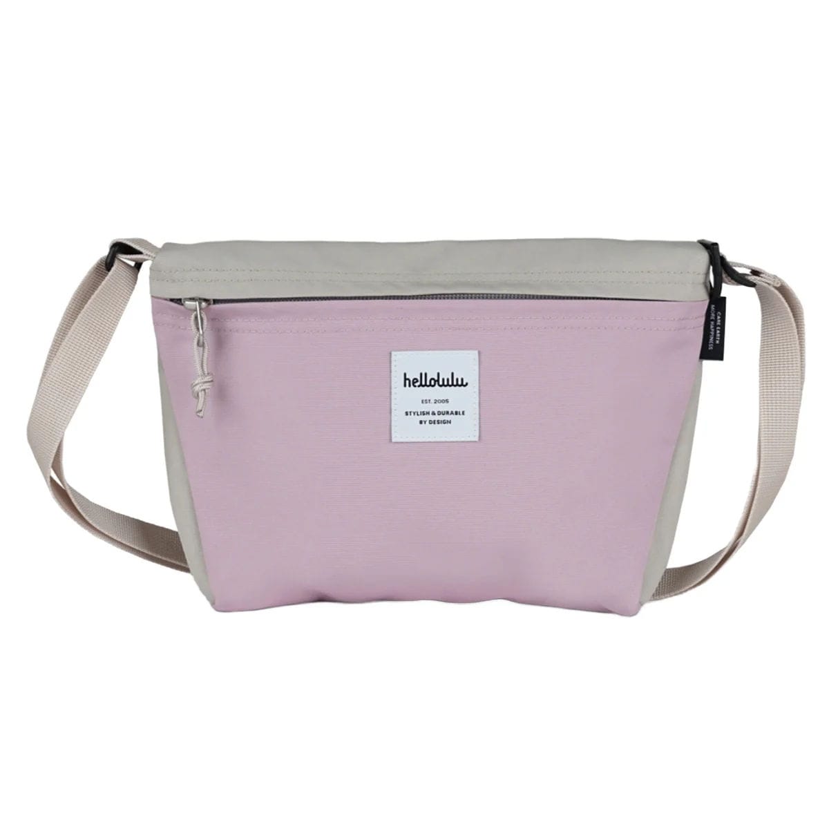 ショルダーバッグ Hellolulu CANA （ バッグ レディース メンズ ミニショルダー クロスボディ 軽い 撥水 斜め掛け クロスバッグ ポシェット 小さめ ファスナー 内ポケット おしゃれ スタイリッシュ ） 【GentleGray×SoapPurple】