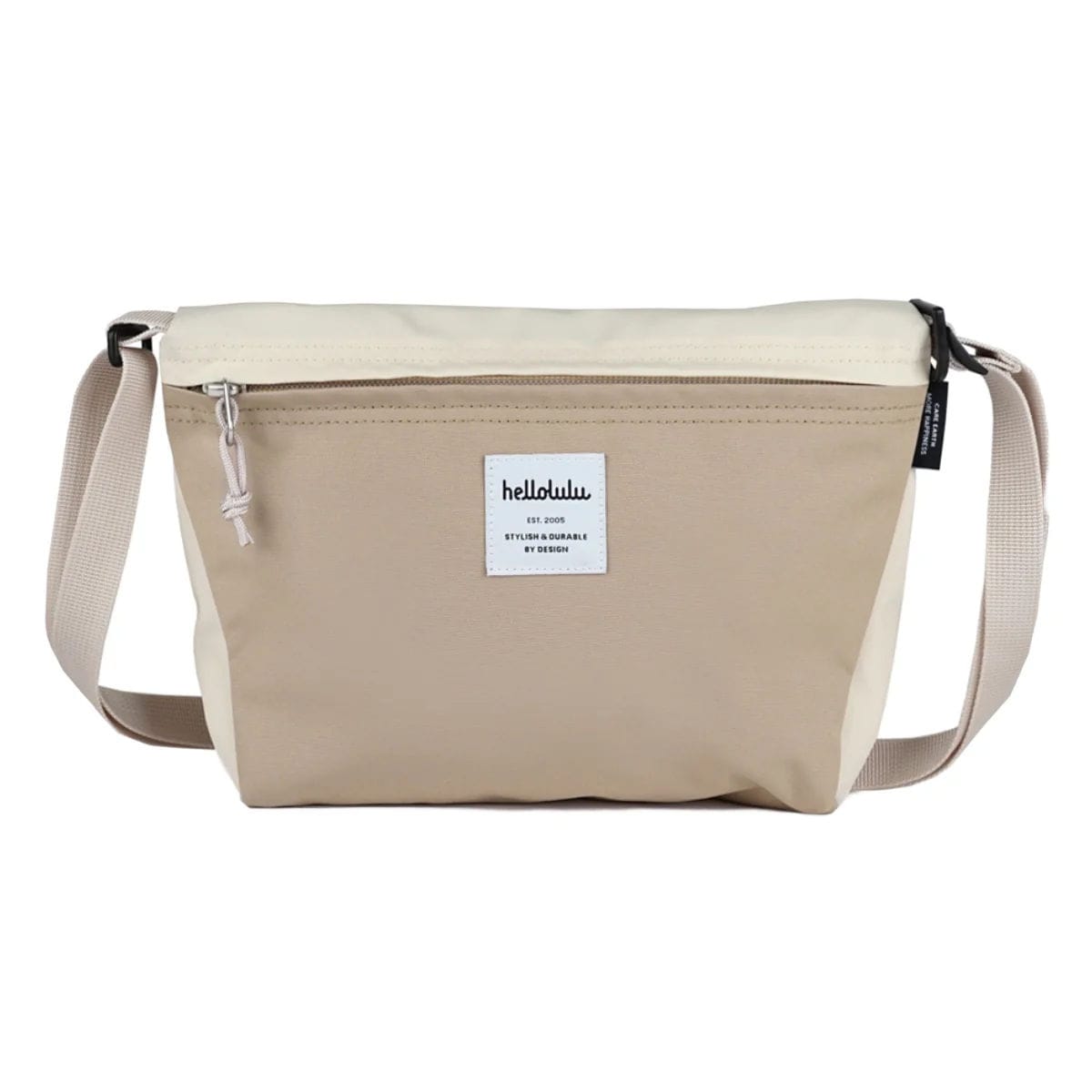 ショルダーバッグ Hellolulu CANA （ バッグ レディース メンズ ミニショルダー クロスボディ 軽い 撥水 斜め掛け クロスバッグ ポシェット 小さめ ファスナー 内ポケット おしゃれ スタイリッシュ ） 【PaleYellow×FogKhaki】