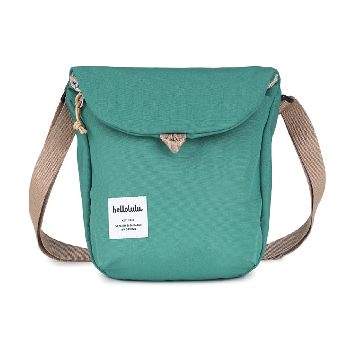 ショルダーバッグ hellolulu デシ DESI （ バッグ レディース メンズ ショルダー かばん 鞄 クロスボディ ミニ 軽い 斜め掛け クロスバッグ ポシェット 軽量 ファスナー 蓋付き マグネット 撥水 内ポケット ） 【ViridianGreen】