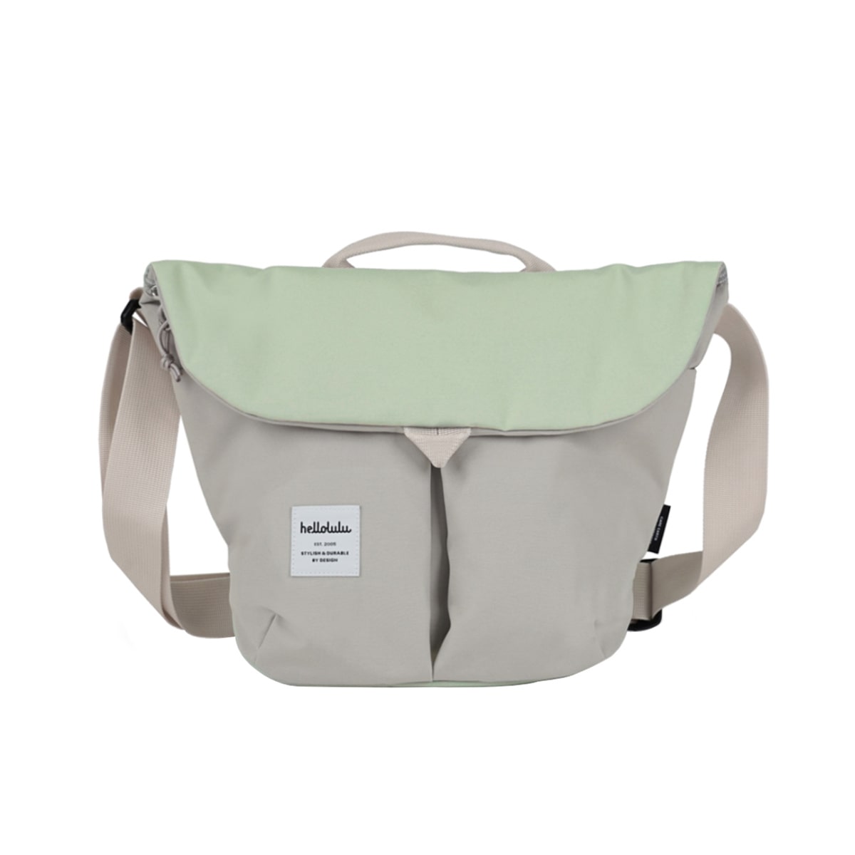 ショルダーバッグ hellolulu カセン KASEN【25年SS】 （ バッグ レディース メンズ ミニショルダー クロスボディ 軽い 撥水 斜め掛け クロスバッグ ポシェット かぶせ ファスナー 内ポケット マグネット おしゃれ ） 【MintGreen×GentleGray】