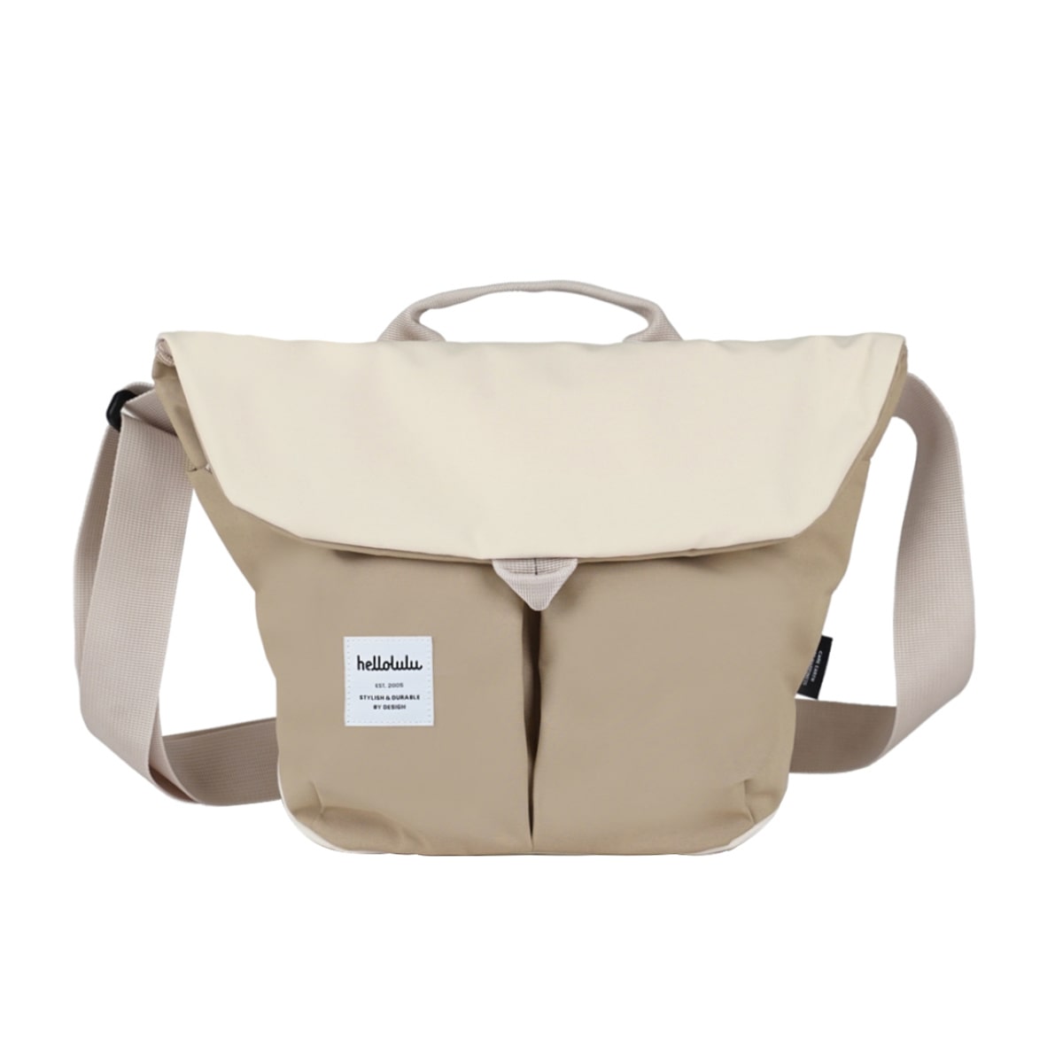 ショルダーバッグ hellolulu カセン KASEN【25年SS】 （ バッグ レディース メンズ ミニショルダー クロスボディ 軽い 撥水 斜め掛け クロスバッグ ポシェット かぶせ ファスナー 内ポケット マグネット おしゃれ ） 【PaleYellow×FogKhaki】