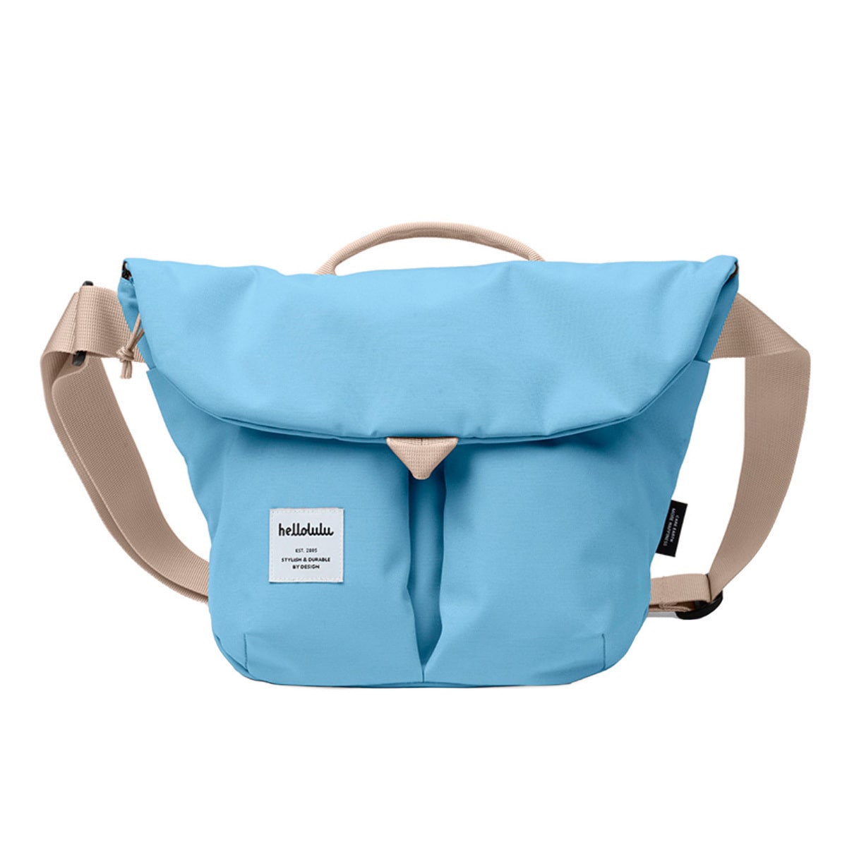 ショルダーバッグ hellolulu カセン KASEN （ バッグ レディース メンズ ミニショルダー クロスボディ 軽い 撥水 斜め掛け クロスバッグ ポシェット ファスナー 内ポケット マグネット おしゃれ ） 【PramaBlue】