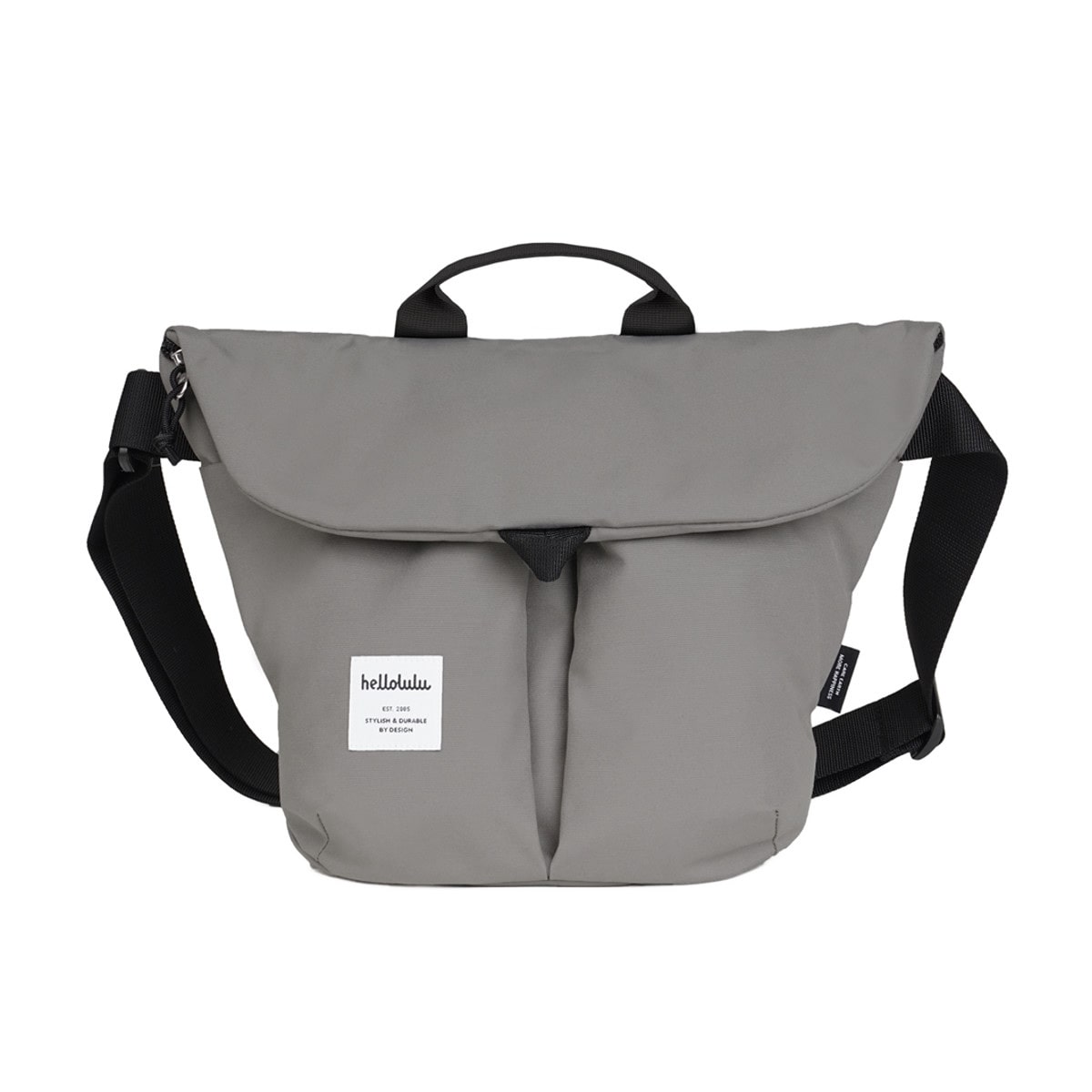 ショルダーバッグ hellolulu カセン KASEN （ バッグ レディース メンズ ミニショルダー クロスボディ 軽い 撥水 斜め掛け クロスバッグ ポシェット ファスナー 内ポケット マグネット おしゃれ ） 【SoftGray】