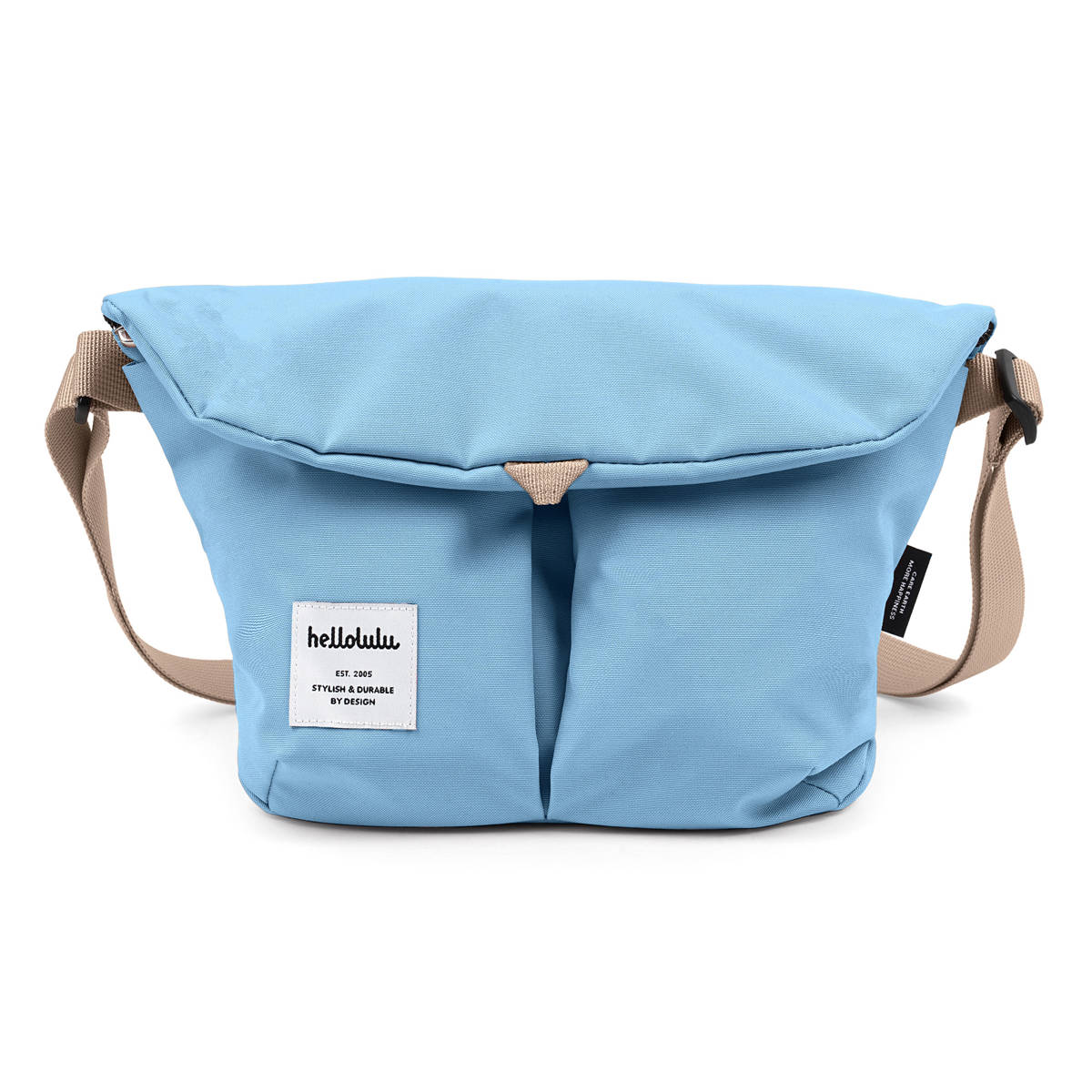 ショルダーバッグ hellolulu ミニ カセン MINI KASEN （ ハロルル バッグ レディース メンズ ミニショルダー かばん 鞄 クロスボディ 軽い 斜め掛け クロスバッグ ポシェット 小さめ 撥水 かぶせ ファスナー 内ポケット おしゃれ ） 【PramaBlue】