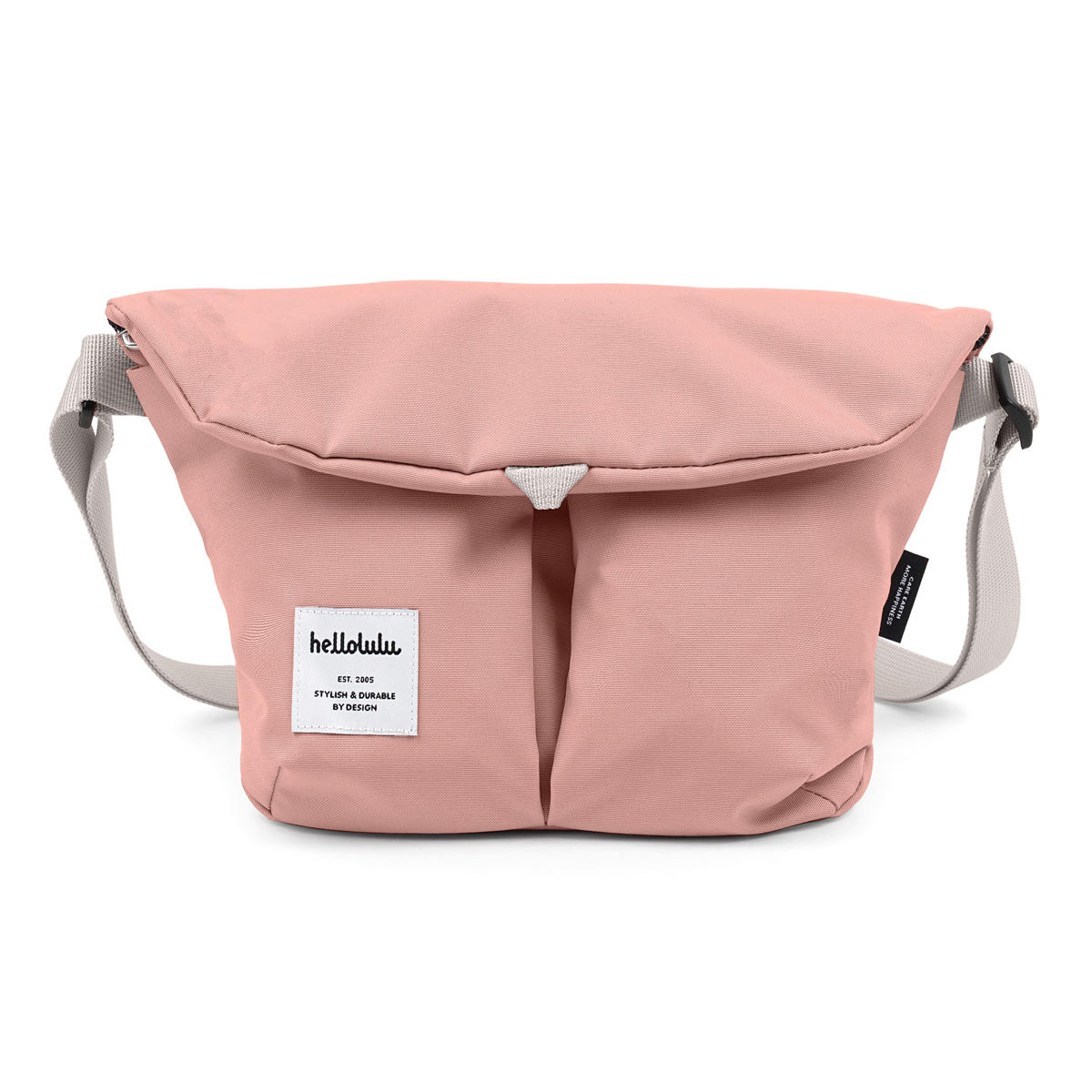 ショルダーバッグ hellolulu ミニ カセン MINI KASEN （ ハロルル バッグ レディース メンズ ミニショルダー かばん 鞄 クロスボディ 軽い 斜め掛け クロスバッグ ポシェット 小さめ 撥水 かぶせ ファスナー 内ポケット おしゃれ ） 【PrismPink】