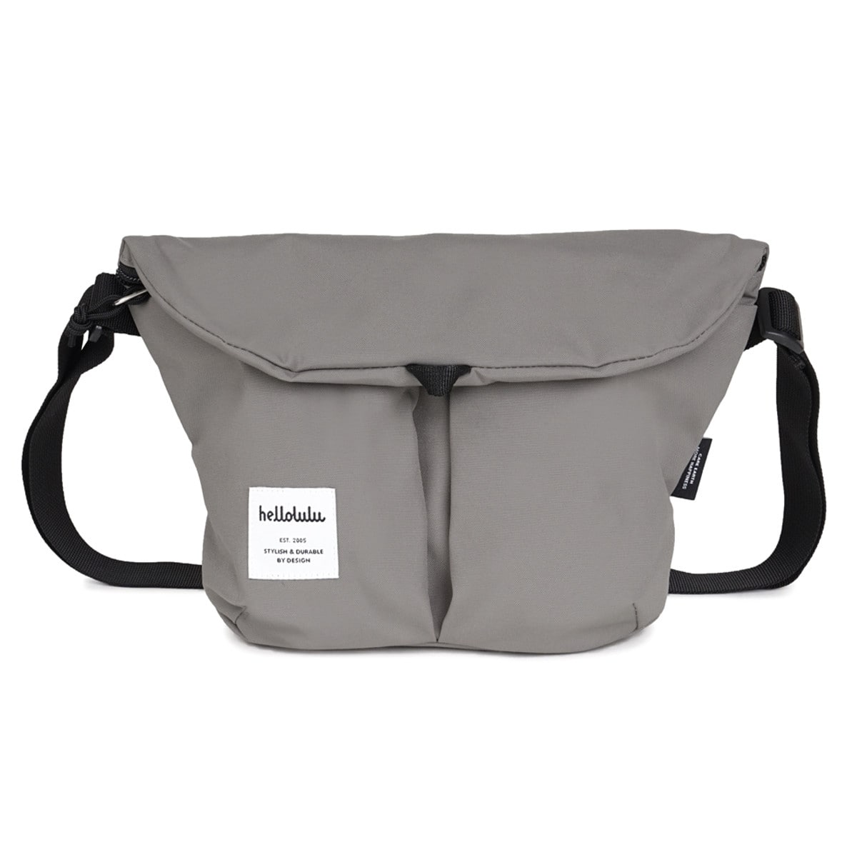 ショルダーバッグ hellolulu ミニ カセン MINI KASEN （ ハロルル バッグ レディース メンズ ミニショルダー かばん 鞄 クロスボディ 軽い 斜め掛け クロスバッグ ポシェット 小さめ 撥水 かぶせ ファスナー 内ポケット おしゃれ ） 【SoftGray】