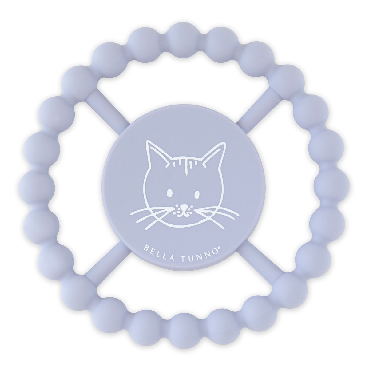 歯固め BellaTunno HappyTeether ベビートイ （ ベラトゥーノ ハッピーティーザー 歯がため はがため シリコン 赤ちゃん ベビー おもちゃ 握りやすい 食洗機対応 安心 安全 かわいい ギフト 出産祝い 耐冷仕様 冷やせる 丸 かみかみ ） 【cat】