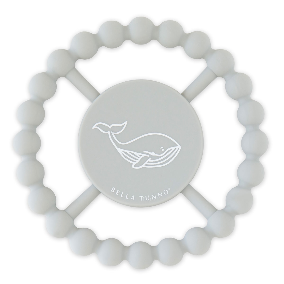 歯固め BellaTunno HappyTeether ベビートイ （ ベラトゥーノ ハッピーティーザー 歯がため はがため シリコン 赤ちゃん ベビー おもちゃ 握りやすい 食洗機対応 安心 安全 かわいい ギフト 出産祝い 耐冷仕様 冷やせる 丸 かみかみ ） 【Whale】