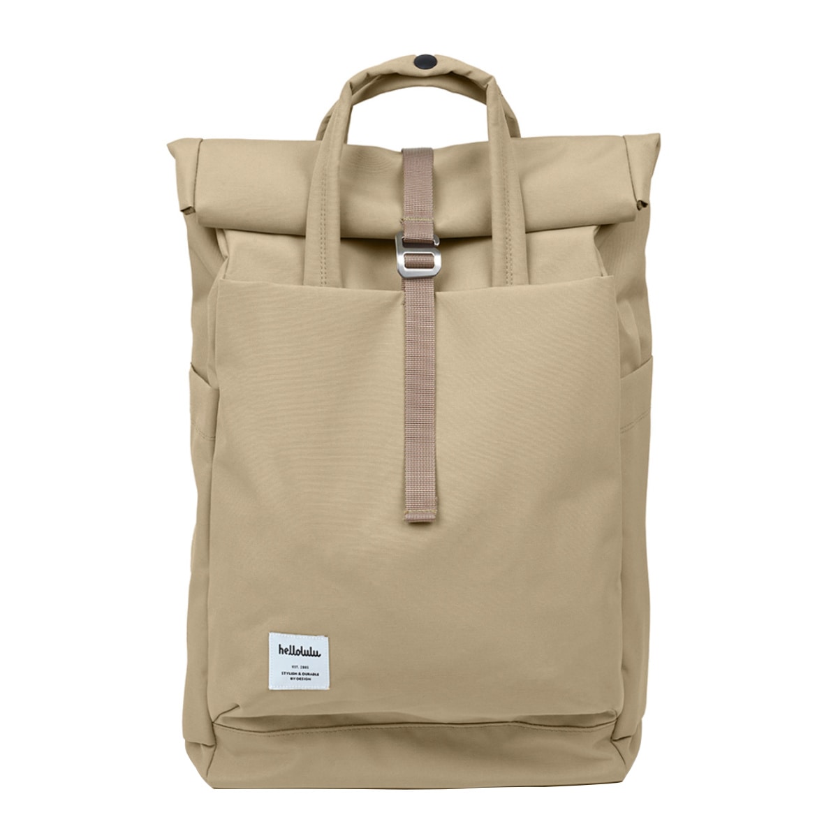 【人気色】 リュック hellolulu マコ MACO 16L （ ハロルル リュックサック ビジネスリュック レディース メンズ バッグ かばん 鞄 バックパック 軽い 撥水 通学 通勤 手提げ PC収納 ロールトップ サイド 背面 ポケット おしゃれ ） 【FogKhaki】