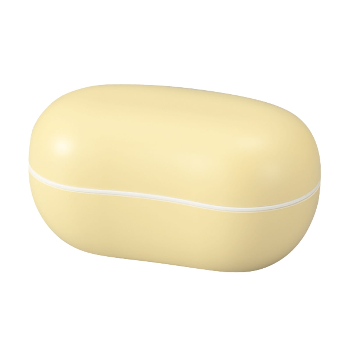 弁当箱 1段 360ml さっと洗えるお弁当箱 ビーンズ （ お弁当箱 ランチボックス 食洗機対応 レンジ対応 ドーム蓋 女子 大人 日本製 食洗機OK レンジOK お弁当 弁当 一段 ランチバンド付き ドーム型 女性 おしゃれ ） 【イエロー】