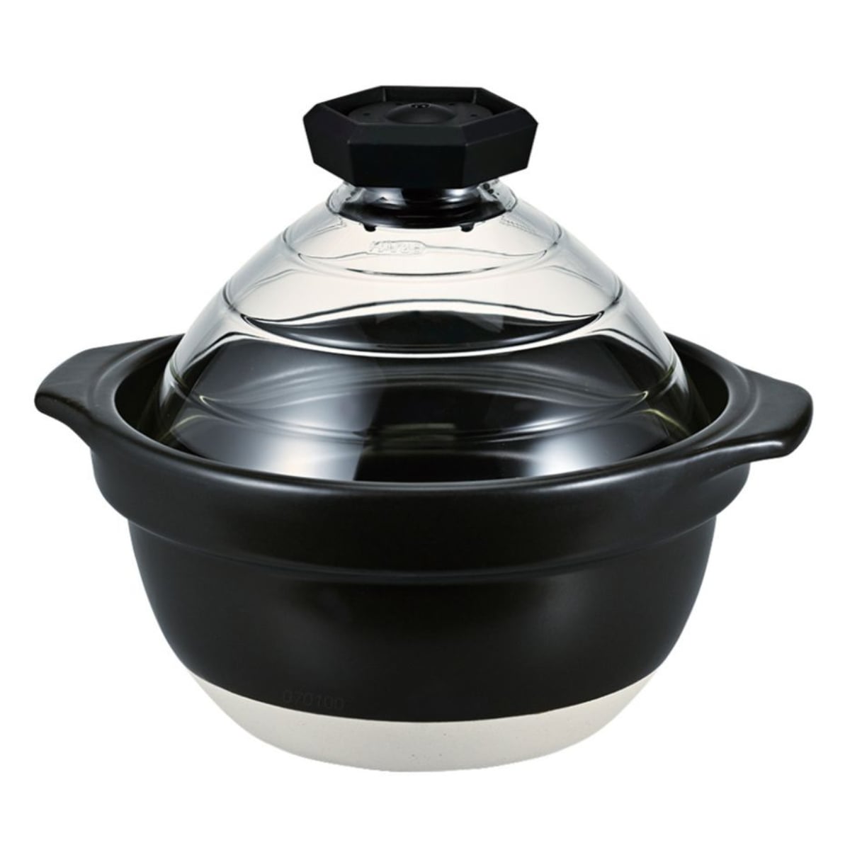 ハリオ フタがガラスのご飯釜 2～3合 ガス火専用 ガラス蓋付き 日本製 （ HARIO ガス火対応 炊飯 2合 3合 ガラス蓋 萬古焼 おしゃれ 両手鍋 炊飯直火鍋 2合炊き 3合炊き 土鍋ご飯 どなべ 炊飯器 調理器具 調理用品 陶器製 ）