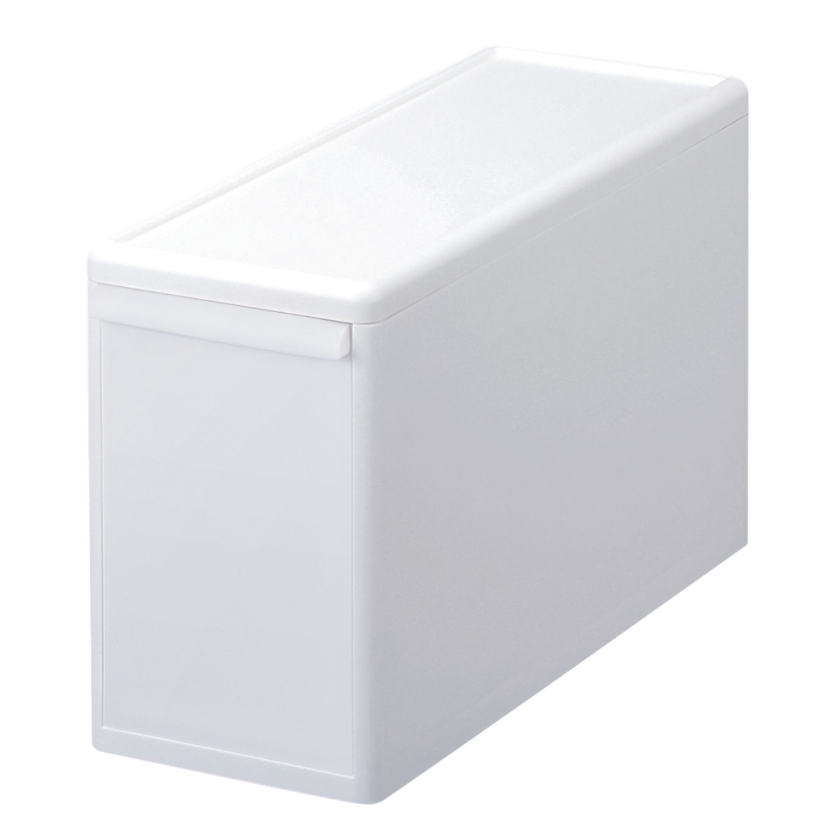 収納ケース スリム L 幅17×奥行46.5×高さ28 （ MOS 収納ボックス プラスチック 引き出し 収納 隙間収納 日本製 クローゼット収納 スタッキング ジョイント 押入れ収納 キッチン 洗面所 おもちゃ 衣類 白 ベージュ ） 【オールホワイト】