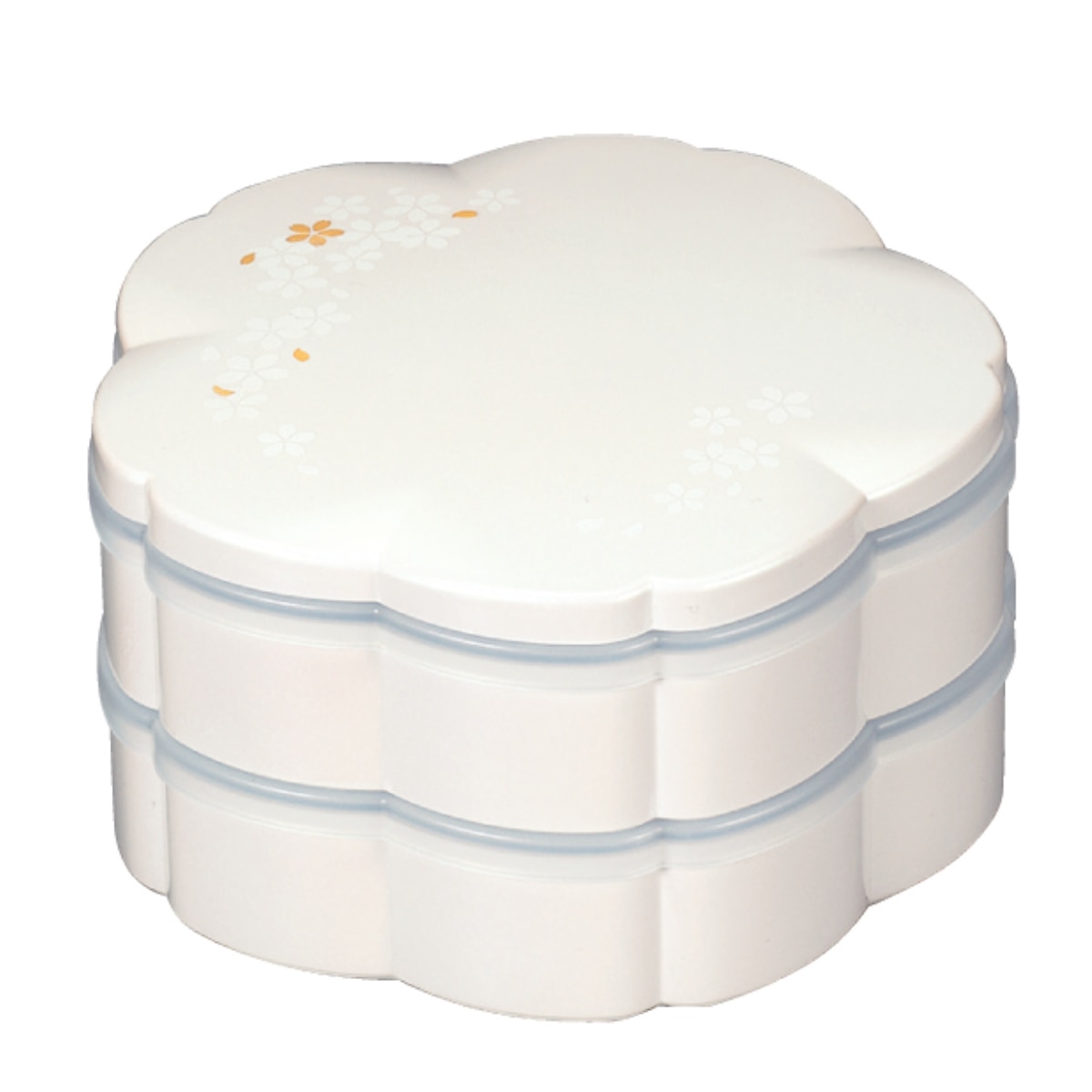 お重 2段 19.0桜二段オードブル （ 重箱 二段重 弁当箱 19cm 2000ml 2～3人用 2人 3人 二段 さくら型 日本製 おしゃれ お重箱 御重 2段重 行楽弁当箱 お正月 運動会 おせち料理 花 さくら 内蓋付き ）