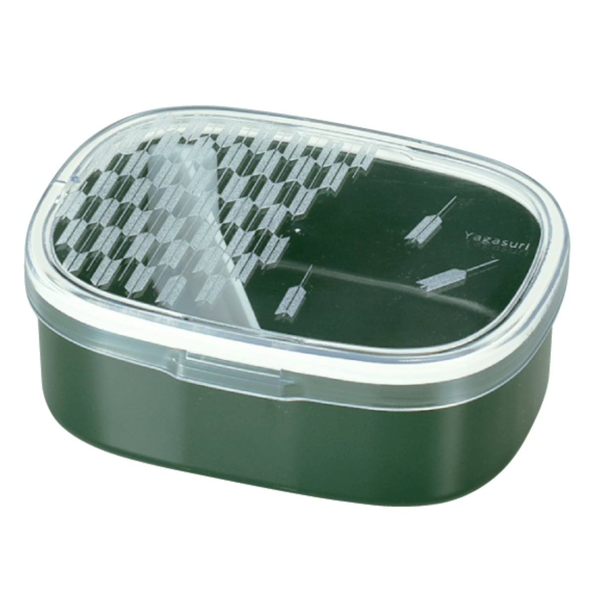 弁当箱 1段 600ml ワンタッチランチ 矢絣 （ お弁当箱 一段 食洗機対応 レンジ対応 ランチボックス 1段弁当箱 日本製 和風 お弁当 食洗機 レンジ 対応 ワンタッチ 弁当 食洗機OK レンジOK 仕切り付き ）