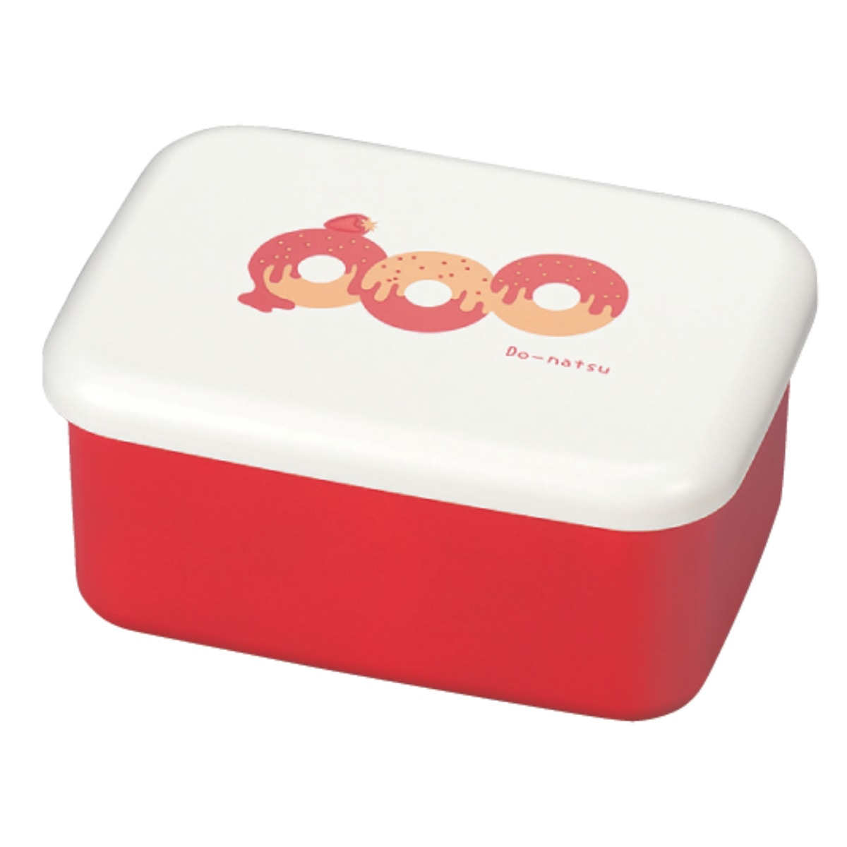 弁当箱 1段 500ml 長角一段弁当ミニ （ お弁当箱 ランチボックス 食洗機対応 レンジ対応 一段 女子 日本製 食洗機OK レンジOK お弁当 弁当 ランチベルト付き 女性 大人 ） 【ドーナツ】