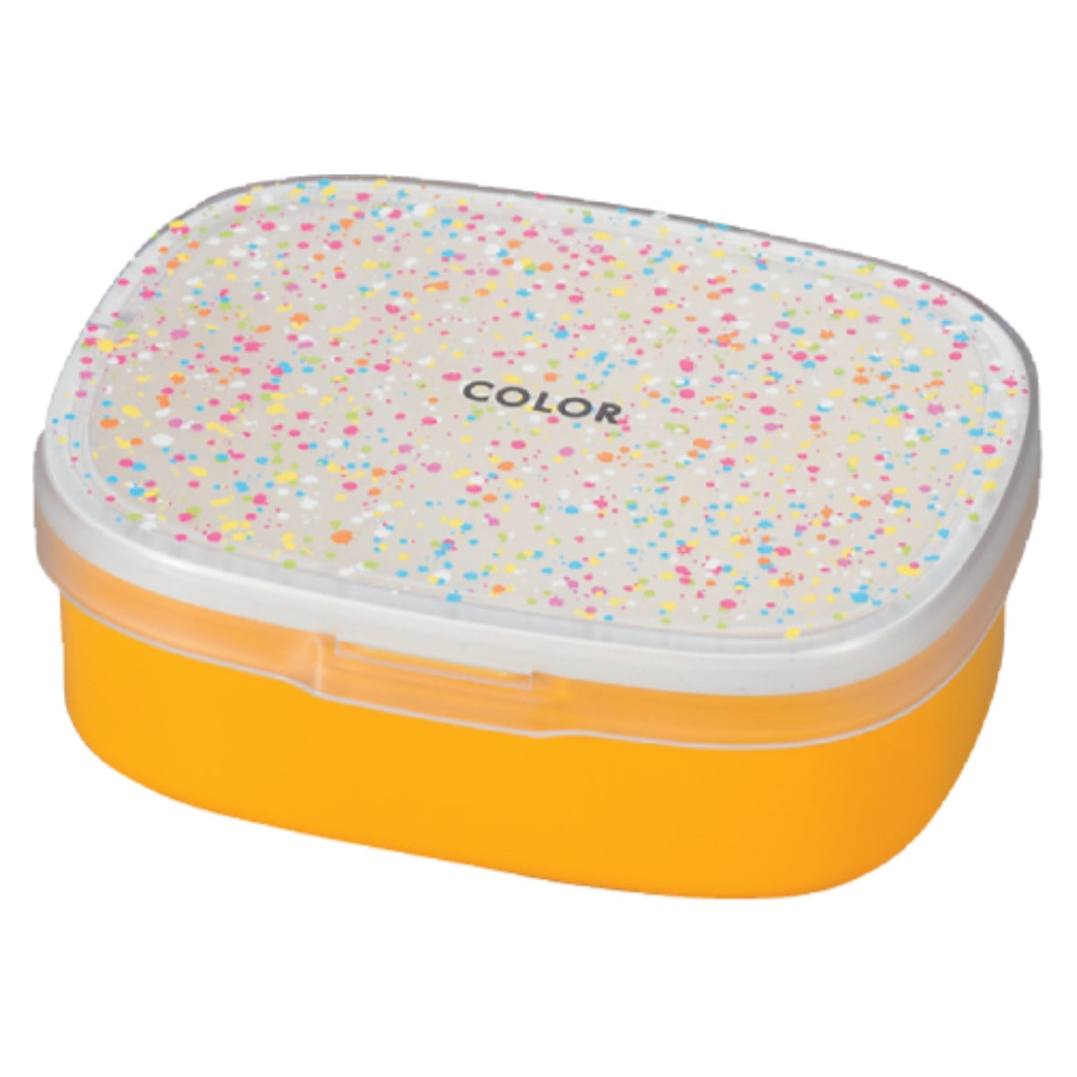 弁当箱 1段 400ml ワンタッチランチ color （ お弁当箱 ランチボックス 食洗機対応 レンジ対応 仕切り付き 女子 大人 日本製 食洗機OK レンジOK お弁当 弁当 一段 女性 おしゃれ シンプル かわいい ） 【イエロー】