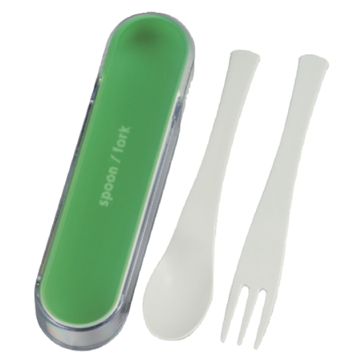 カトラリーセット スプーン＆フォークケース （ コンビセット 食洗機対応 カトラリー 日本製 女子 男子 大人 子供 食洗機OK 携帯用カトラリー 携帯用 お弁当用 給食 女性 男性 おしゃれ シンプル かわいい ） 【グリーン】