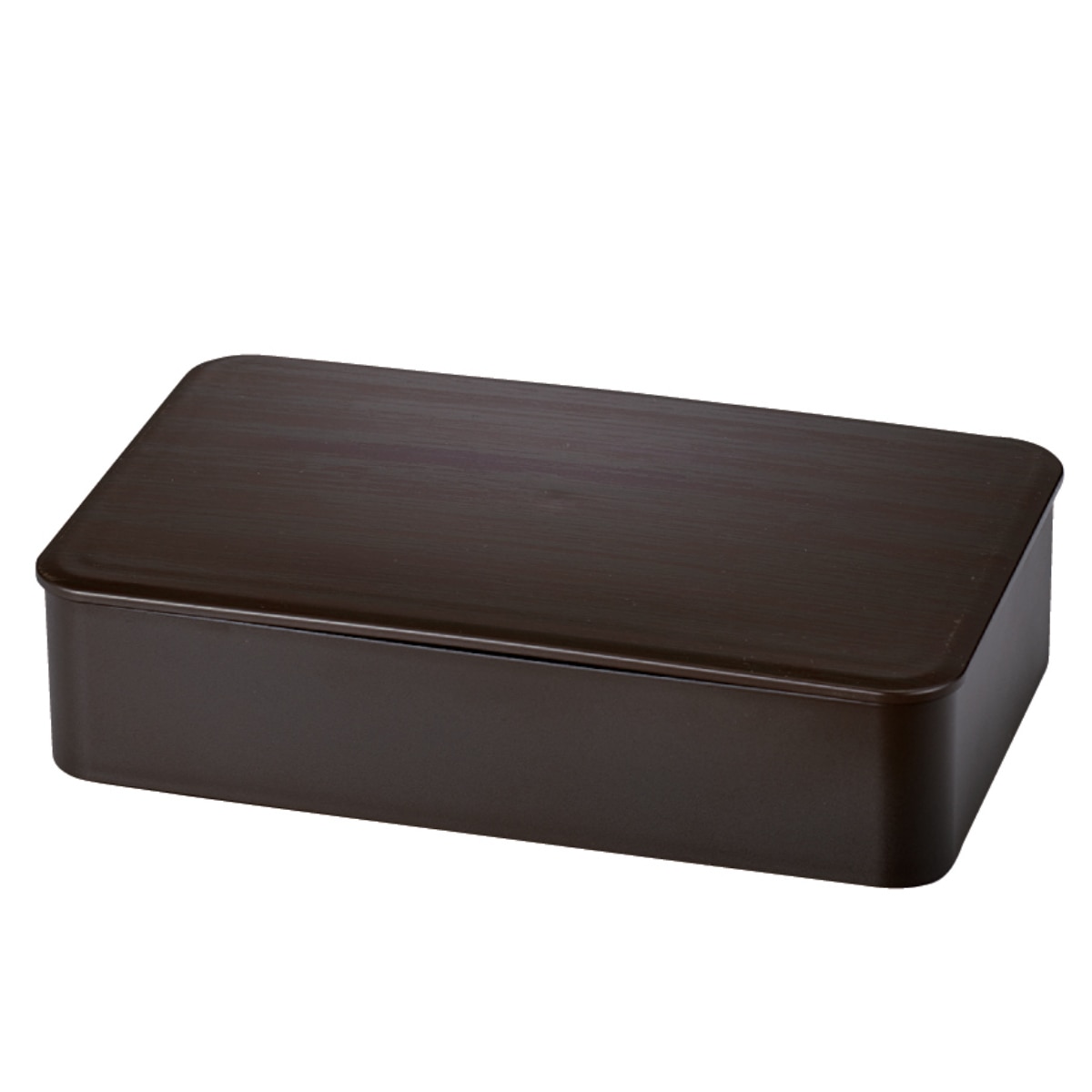 弁当箱 1000ml 一段ランチ （ お弁当箱 ランチボックス 一段 レンジ対応 食洗機対応 大容量 日本製 レンジOK 食洗機OK お弁当 弁当 角型 角型弁当 仕切り付き 大人 ） 【茶木目】