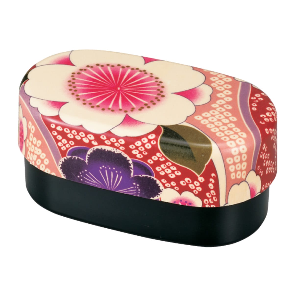 弁当箱 2段 830ml 布貼小判弁当 桜ピンク （ お弁当箱 ランチボックス 二段 弁当 レンジ対応 食洗機対応 日本製 桜 社会人 大人 レンジOK 食洗機OK お弁当 ランチ 2段弁当 バンド付き ランチベルト付き ）