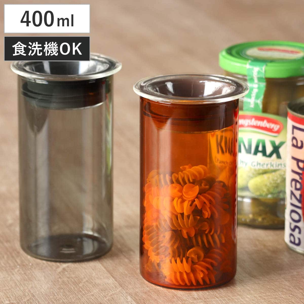 ハリオ 保存容器 400ml COLORS キャニスター （ HARIO 食洗機対応 耐熱ガラス ガラス 密閉 保存 容器 ガラス容器 コーヒー 珈琲 コーヒーキャニスター 食品保存容器 お茶 調味料 乾物 おしゃれ ） 【アンバー】