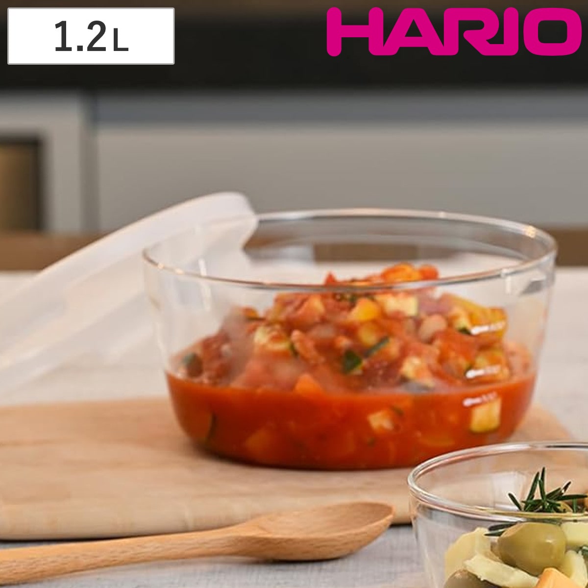 ハリオ 保存容器 1.2L 耐熱ガラス製保存容器 丸 （ HARIO 耐熱ガラス ガラス 電子レンジ対応 食洗機対応 冷蔵 日本製 1200ml 丸型 耐熱容器 保存 容器 食品保存 ガラス容器 キャニスター ガラス保存容器 クリア 透明 ）