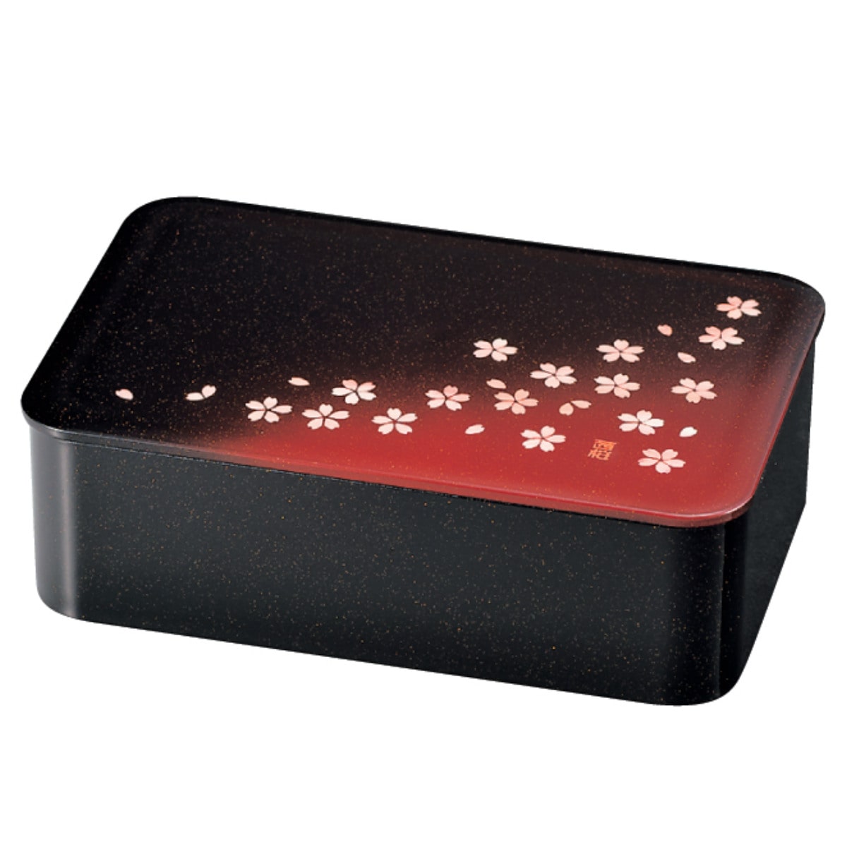 弁当箱 1段 600ml 一段ランチ 茜桜赤 （ お弁当箱 ランチボックス 一段 弁当 レンジ対応 食洗機対応 日本製 桜 社会人 大人 レンジOK 食洗機OK お弁当 ランチ 1段弁当 バンド付き ランチベルト付き ）