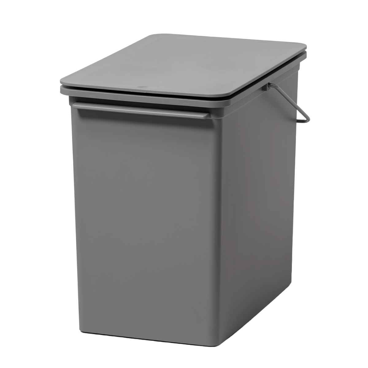ゴミ箱 17L プッシュオープン ふた付き スリム ベーシックダスト （ ごみ箱 17リットル ワンタッチ プッシュ式 スタッキング 分別 シンプル コンパクト 積み重ね OK 袋止め 持ち運び 赤ちゃん ペット おむつ おしゃれ 小さい ） 【グレー】