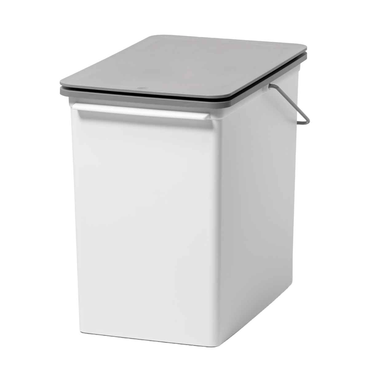 ゴミ箱 17L プッシュオープン ふた付き スリム ベーシックダスト （ ごみ箱 17リットル ワンタッチ プッシュ式 スタッキング 分別 シンプル コンパクト 積み重ね OK 袋止め 持ち運び 赤ちゃん ペット おむつ おしゃれ 小さい ） 【ホワイト】