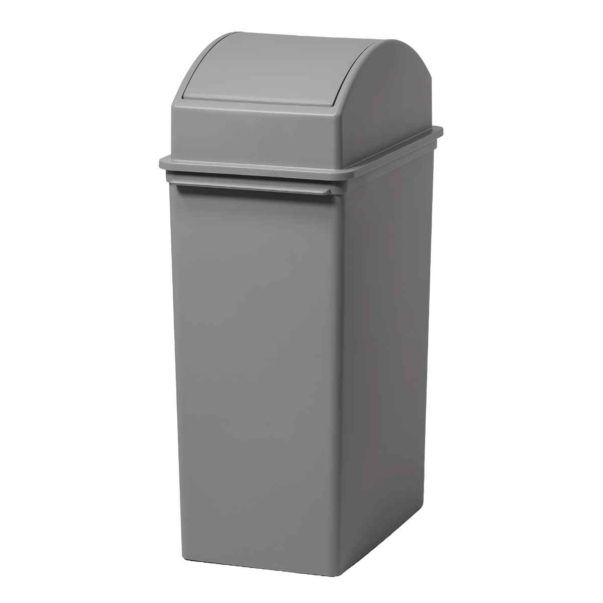 ゴミ箱 25L スイングオープン ふた付き スリム ベーシックダスト （ ごみ箱 25リットル スイング スタッキング 分別 シンプル 積み重ね OK 袋止め キッチン リビング オフィス ） 【グレー】