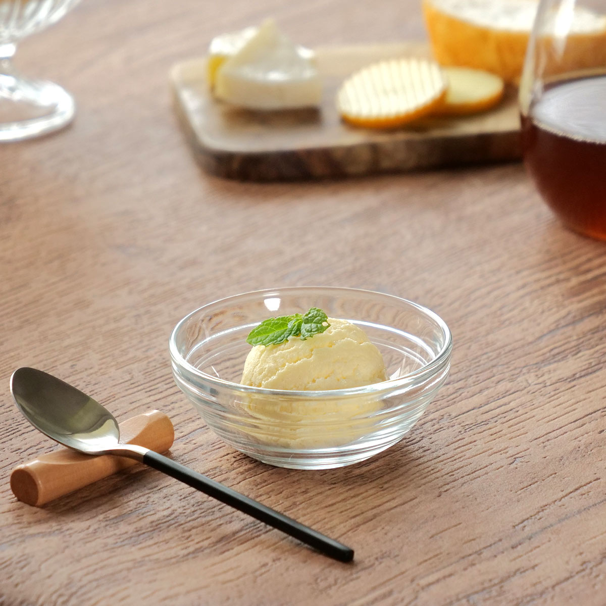 DURALEX ボウル 9cm リススタック 強化ガラス （ デュラレックス 食洗器対応 電子レンジ対応 小鉢 デザートカップ ガラスボウル アイス フルーツ プリン ゼリー カップ 全面強化ガラス製 割れにくい スタッキング ）