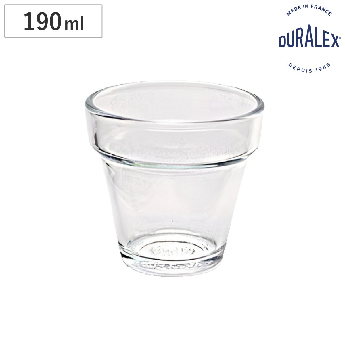 DURALEX デュラレックス アローメ グラス 190ml （ AROME 強化ガラス カップ コップ ガラスコップ タンブラー 小さめ お子様用 ミニ デザートカップ 丈夫 頑丈 スタッキング おしゃれ ）